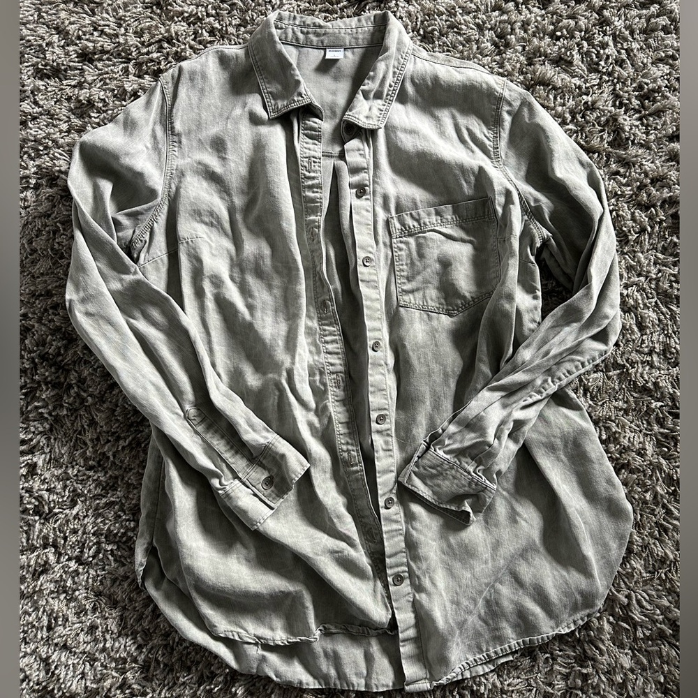 Sage Green Button Down